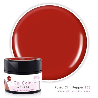 Gel-Farbe, UV/LED, lackiert, roter Chili-Pfeffer, 188 – 5 ml