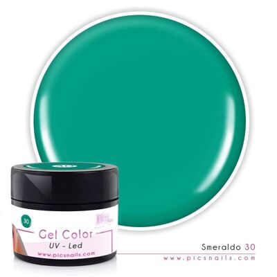 Gel Color uv/led Smeraldo Laccato 30 - 5 ml