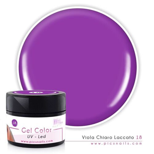 Gel Color uv/led Viola Chiaro Laccato 18 -5 ml