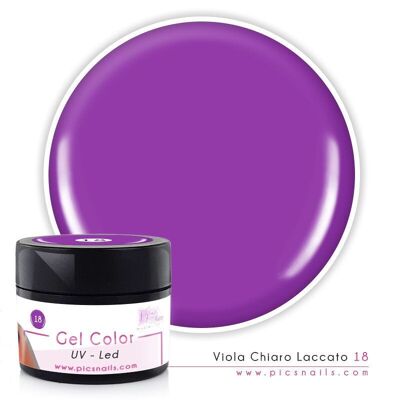 Gelfarbe UV/LED Hellviolett lackiert 18 -5 ml