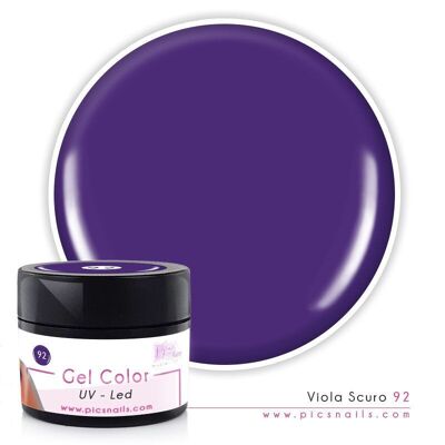 Gel Color uv/led Violet Foncé Laqué 92 - 5 ml
