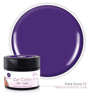 Gel Color uv/led Morado Oscuro Lacado 92 - 5 ml