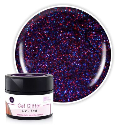 Glitter gel uv/led Multicolor 66 - 5 ml