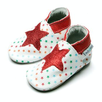 Chaussures enfant/bébé cuir - Starry Multi Star/Red Glitter 2
