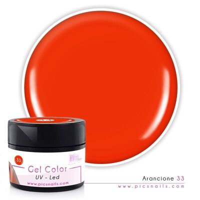 Gel Color uv/led Naranja Lacado 33 - 5 ml