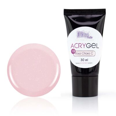 Acrygel - Gel Acrílico Purpurina Rosa Claro 13 30g