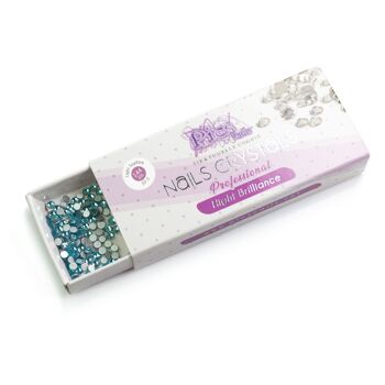 Paillettes pour Ongles Saphir Clair 144 Pièces SS-5 1,7 mm 2