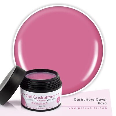 Gel Unghie Costruttore Uv-LED Cover Rosa Altissima Viscosità 15 ml