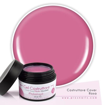 Gel Unghie Costruttore Uv-LED Cover Rosa Media Viscosità 15 ml