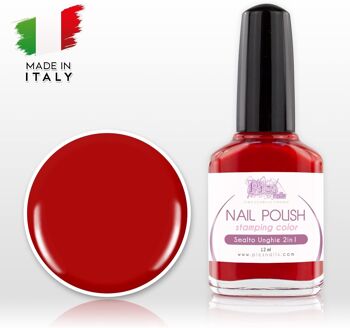 Vernis à Ongles Rouge 2en1 Professionnel 12 ml 2