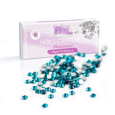 Glitter de Uñas Azul Pavo Real 144 Piezas SS-5 1,7 mm