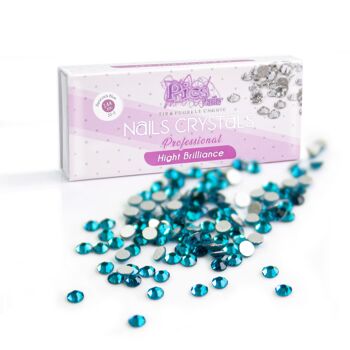 Paillettes pour Ongles Bleu Paon 144 Pièces SS-5 1,7 mm 1