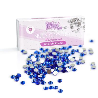 Paillettes pour ongles saphir 144 pièces SS-5 1,7 mm