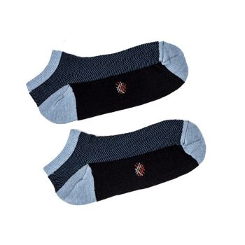 Miss Chaussettes Spike Noir-Bleu Clair 2