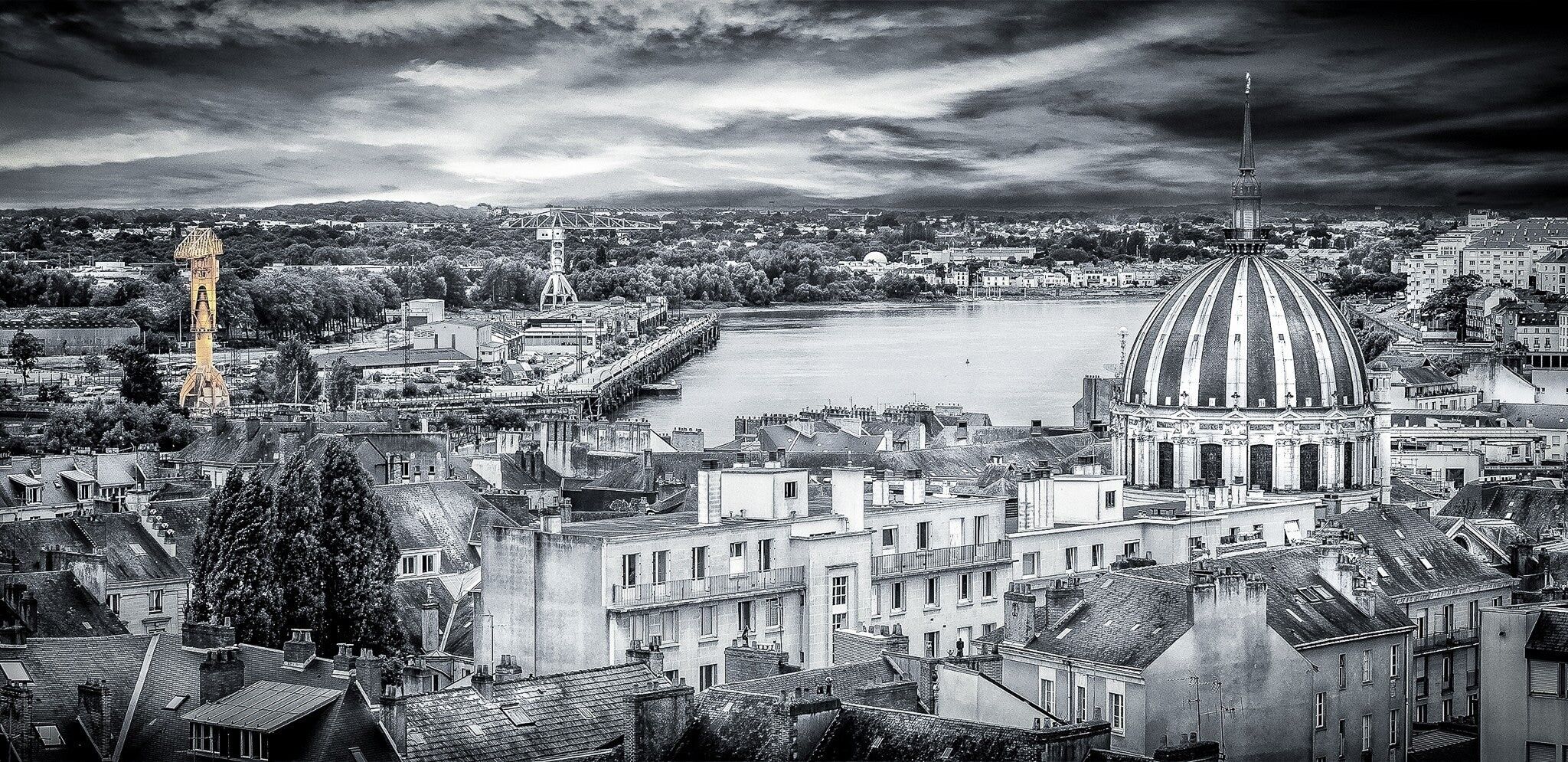 Carte postale DL Bon Port et Grue Jaune Nantes