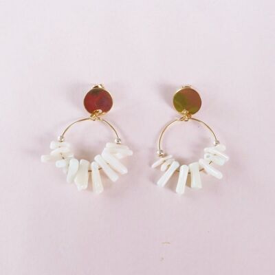 White ALBA earrings