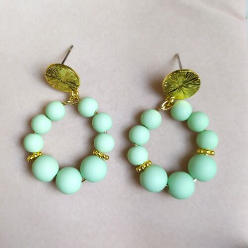 Boucles d'oreilles Suzanne - menthe