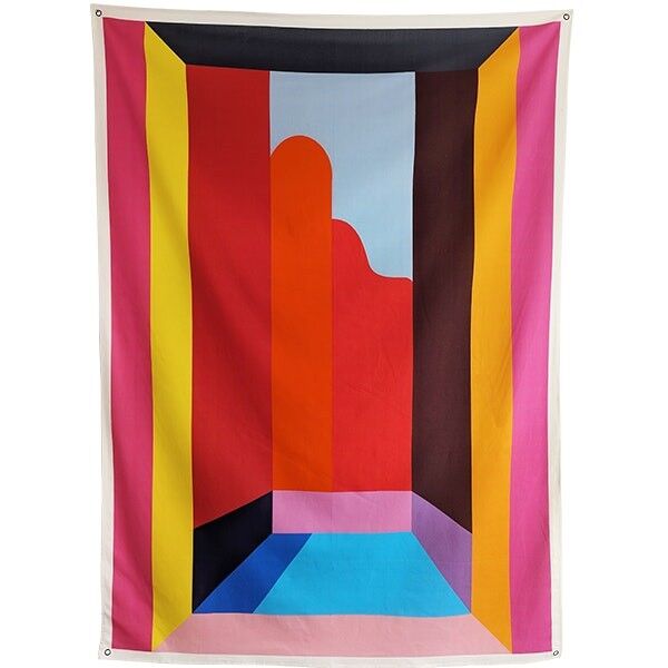 Neon Swim – limitierte Auflage, bedruckter Wandteppich