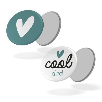 Cool papà - Set di 2 magneti #52