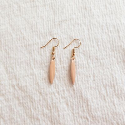 TEA earrings powder pink / gold plated