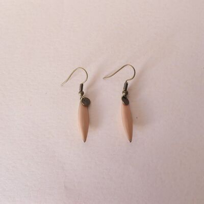 TEA powder pink / bronze earrings