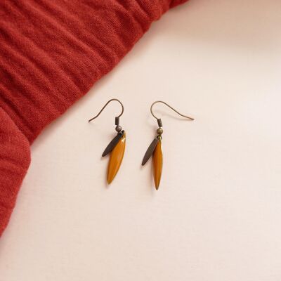 TEA earrings curry / bronze