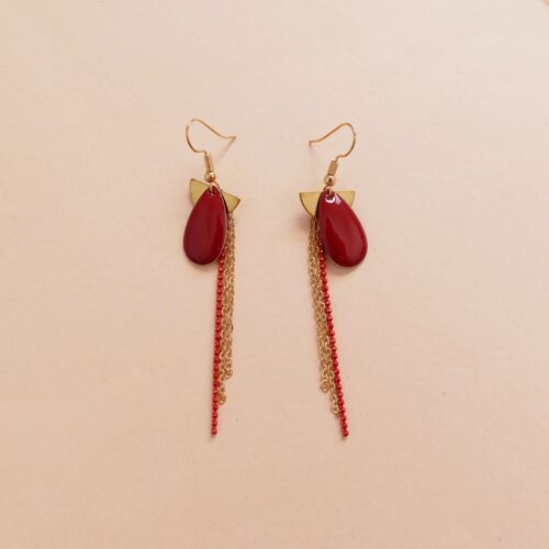 Boucles d'oreilles MADELEINE cherry