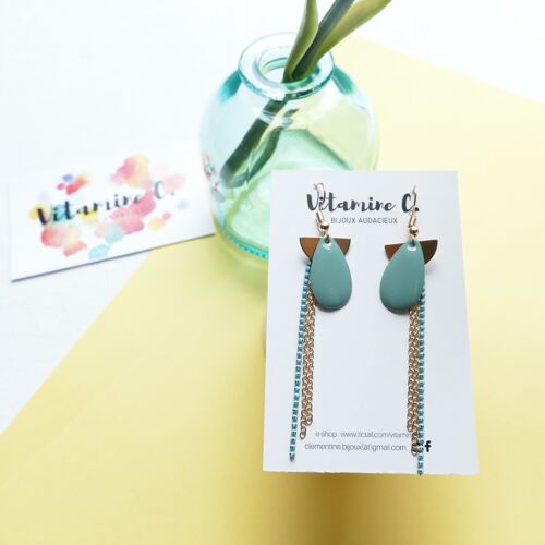 Boucles d'oreilles MADELEINE tilleul