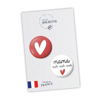 Mama ouhouhouh - Lot de 2 magnets #42 2