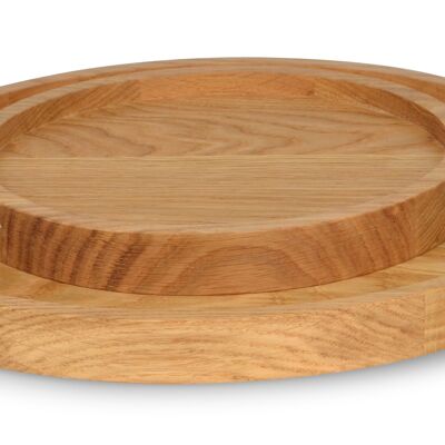 PLATO tray made of solid oak