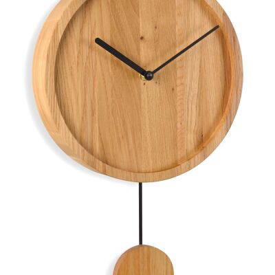 Reloj de péndulo moderno swing roble - reloj natural