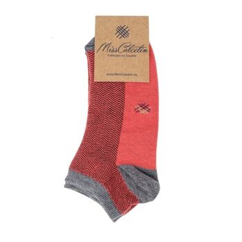 MissAnkle Sock Spike Tile-Grey 1