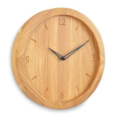 Wall clock Bold Classic Natural clock made of solid wood