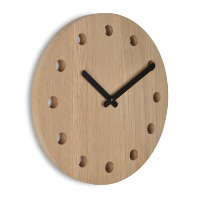 Wall clock DOT & COMMA oak wood
