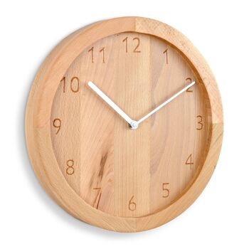 Horloge murale Bold Modern Natuhr en bois massif 1