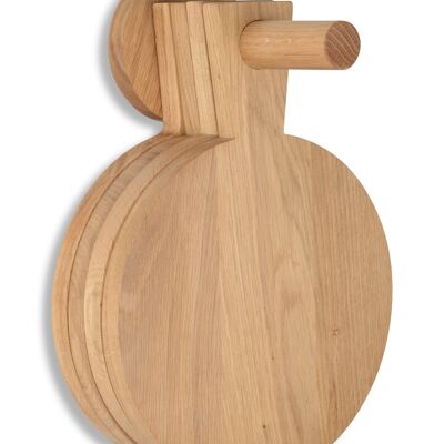 Cutting board set PING PONG solid oak with hanger