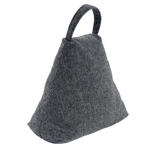 Nicola Spring Fabric Door Stop - Triangle - Grey