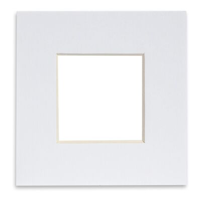Nicola Spring Bilderhalterung für 10 x 10 Zoll Rahmen | Fotogröße 6 x 6 Zoll – Weiß