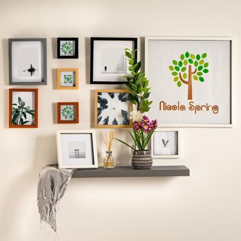 Nicola Spring Support photo pour cadre 10 x 10" | Taille photo 6 x 6" - Blanc 4