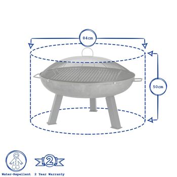 Housse de foyer ronde robuste de 85 cm - Par Redwood 2