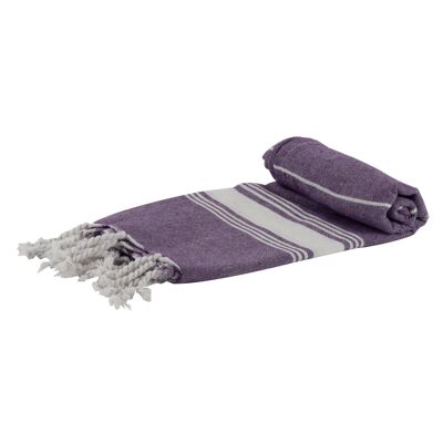 Nicola Spring Serviette de plage en coton turc 100 x 60 cm - Violet