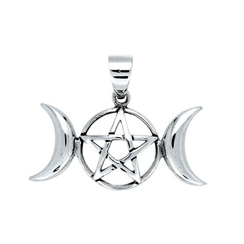 Triple Moon Pentagram Pendant