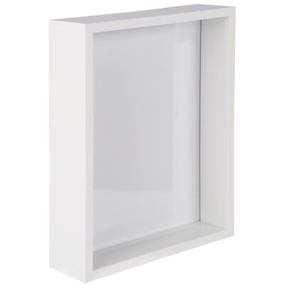 Cornice per foto 3D Deep Box Nicola Spring 20,3 x 25,4 cm, colore bianco