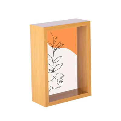 Nicola Spring 3D Deep Box Bilderrahmen – 5 x 7 Zoll – helles Holz