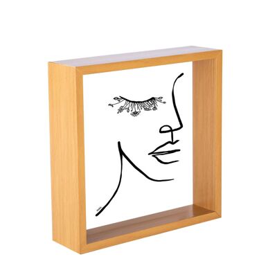 Cadre photo 3D Deep Box de Nicola Spring, 8 x 8", bois clair