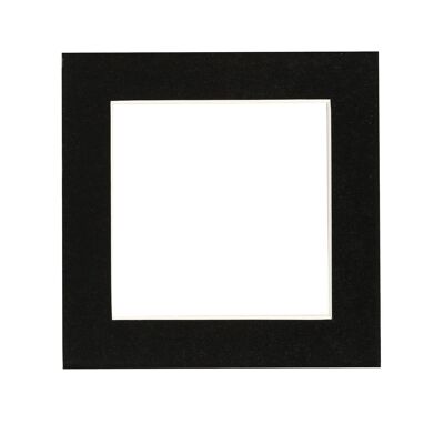 Nicola Spring Picture Mount for 6 x 6 Frame | Photo Size 4 x 4 - Black