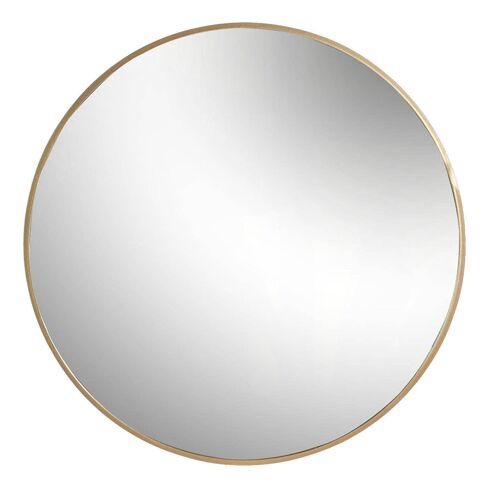 Harbour Housewares Round Framed Wall Mirror - 80cm - Gold