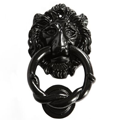 Lion Head Door Knocker - H150mm - Black