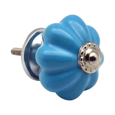 Nicola Spring Ceramic Solid Vintage Door Knob and Handle - Blue