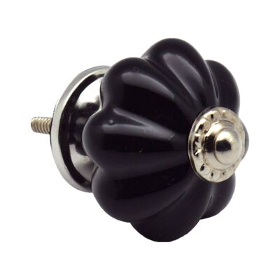 Nicola Spring Ceramic Solid Vintage Door Knob and Handle - Black